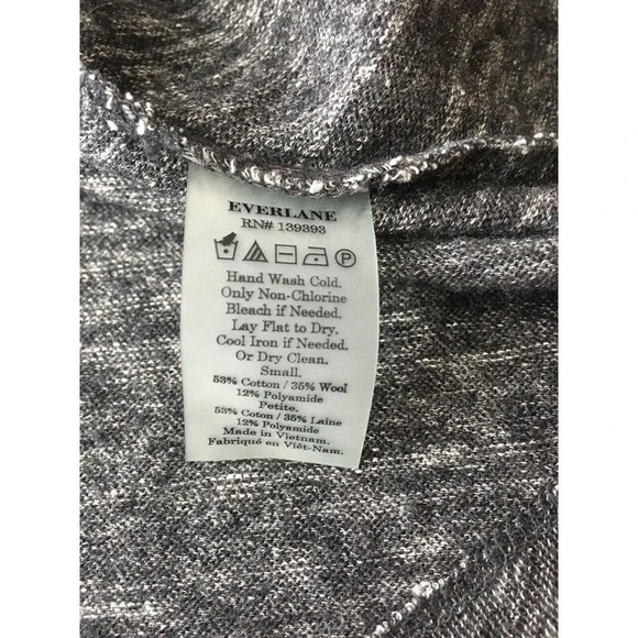 Everlane Pullover Short Sleeve Heathered Gray S - Picture 7 of 7